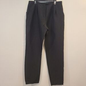 Rachel Comey Black Linen Blend Pleated Pants
